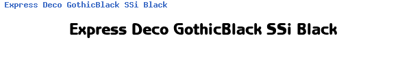 Fuente Express Deco GothicBlack SSi Black.ttf