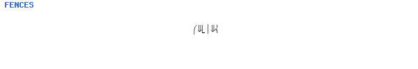 Fuente FENCES.TTF