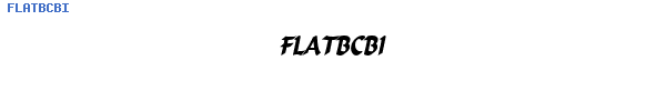 Fuente FLATBCBI.TTF