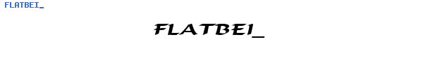 Fuente FLATBEI_.TTF
