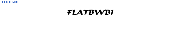 Fuente FLATBWBI.TTF