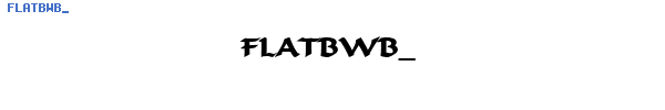 Fuente FLATBWB_.TTF