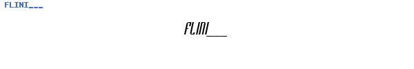 Fuente FLINI___.TTF