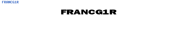 Fuente FRANCG1R.TTF