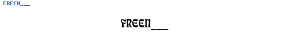 Fuente FREEN___.TTF