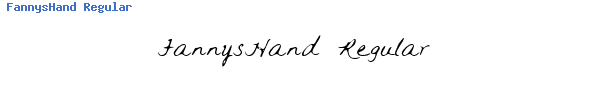 Fuente FannysHand Regular.TTF