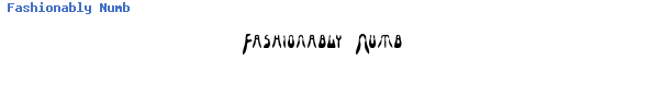 Fuente Fashionably Numb.ttf