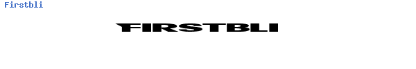 Fuente Firstbli.ttf
