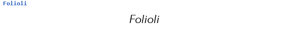 Fuente Folioli.ttf