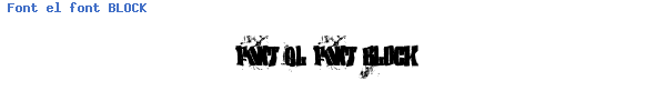 Fuente Font el font BLOCK.ttf