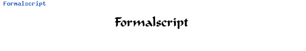 Fuente Formalscript.ttf