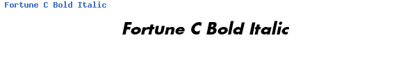 Fuente Fortune C Bold Italic.ttf