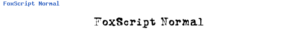 Fuente FoxScript Normal.ttf