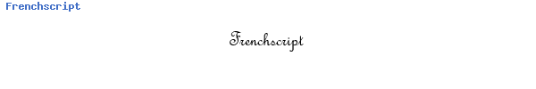 Fuente Frenchscript.ttf