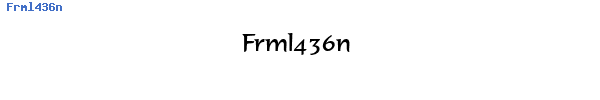 Fuente Frml436n.ttf