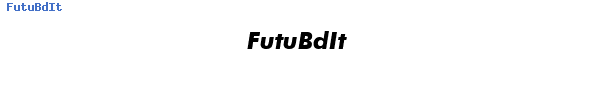 Fuente FutuBdIt.ttf