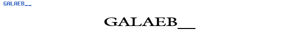Fuente GALAEB__.TTF