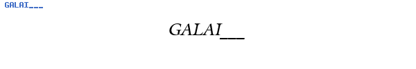 Fuente GALAI___.TTF