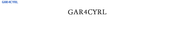 Fuente GAR4CYRL.TTF