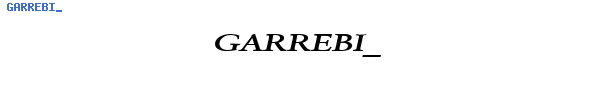 Fuente GARREBI_.TTF