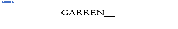 Fuente GARREN__.TTF