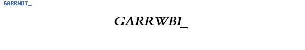 Fuente GARRWBI_.TTF
