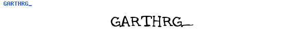 Fuente GARTHRG_.TTF