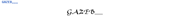 Fuente GAZEB___.TTF
