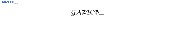 Fuente GAZECB__.TTF