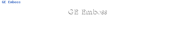 Fuente GE Emboss.ttf