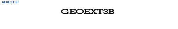 Fuente GEOEXT3B.TTF