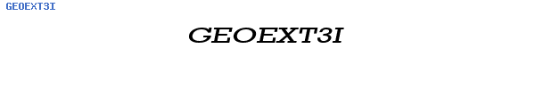 Fuente GEOEXT3I.TTF