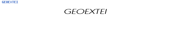 Fuente GEOEXTEI.TTF