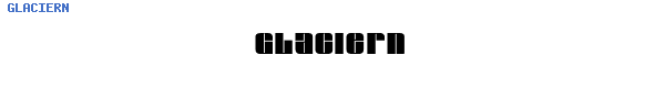 Fuente GLACIERN.TTF