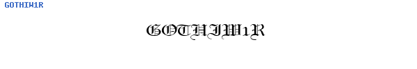 Fuente GOTHIW1R.TTF
