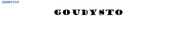 Fuente GOUDYSTO.TTF