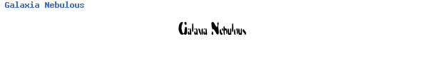 Fuente Galaxia Nebulous.ttf