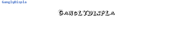 Fuente GanglyDispla.ttf