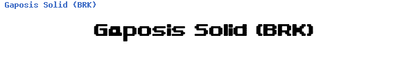 Fuente Gaposis Solid (BRK).TTF