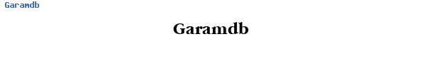 Fuente Garamdb.ttf