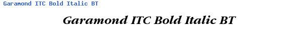 Fuente Garamond ITC Bold Italic BT.ttf