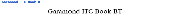 Fuente Garamond ITC Book BT.ttf