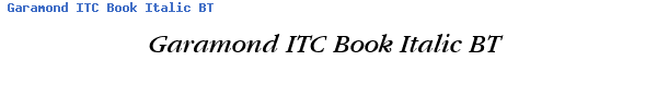 Fuente Garamond ITC Book Italic BT.ttf