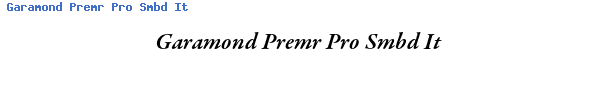 Fuente Garamond Premr Pro Smbd It.ttf