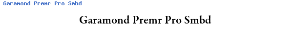 Fuente Garamond Premr Pro Smbd.ttf