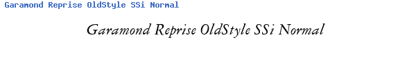 Fuente Garamond Reprise OldStyle SSi Normal.ttf