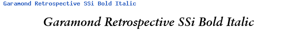 Fuente Garamond Retrospective SSi Bold Italic.ttf