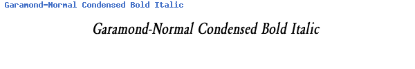 Fuente Garamond-Normal Condensed Bold Italic.ttf