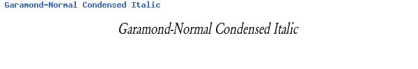 Fuente Garamond-Normal Condensed Italic.ttf