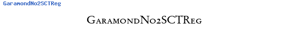 Fuente GaramondNo2SCTReg.ttf